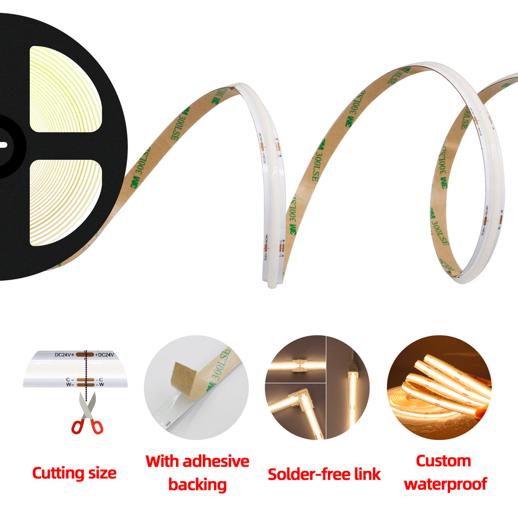 SCOB dual color CCT LED strip