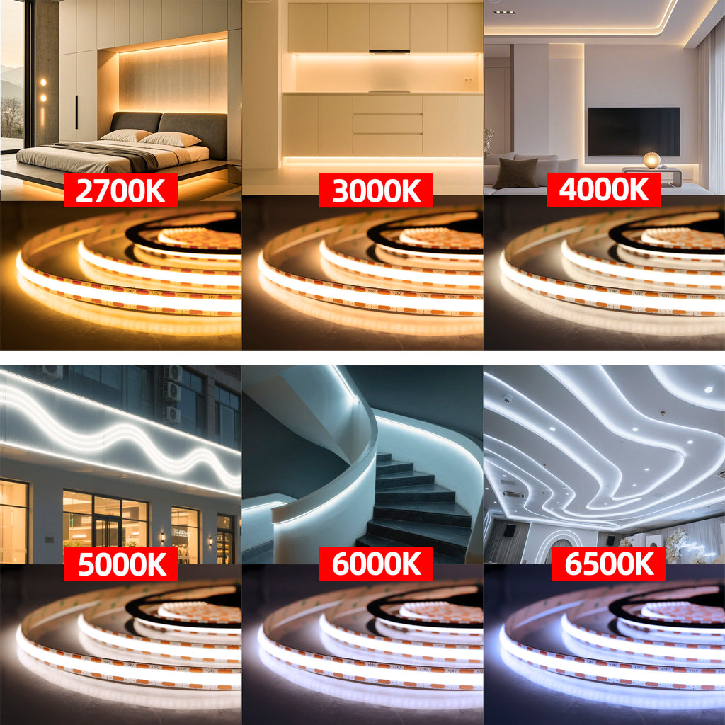 SCOB dual color CCT LED strip