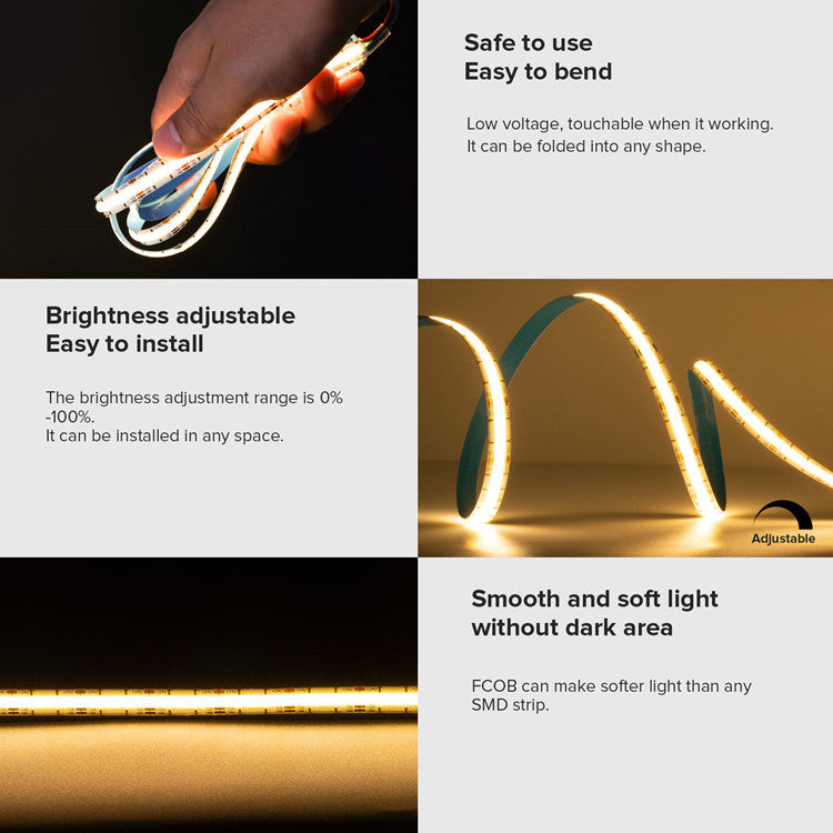 COB dual color CCT LED strip