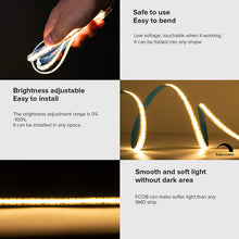 Load image into Gallery viewer, COB dual color CCT LED strip