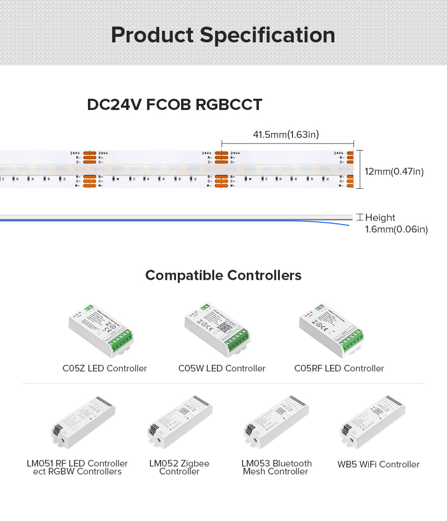 COB RGBCCT LED strip