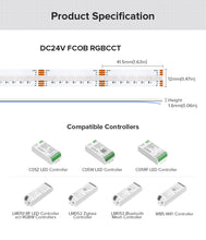 Load image into Gallery viewer, COB RGBCCT LED strip