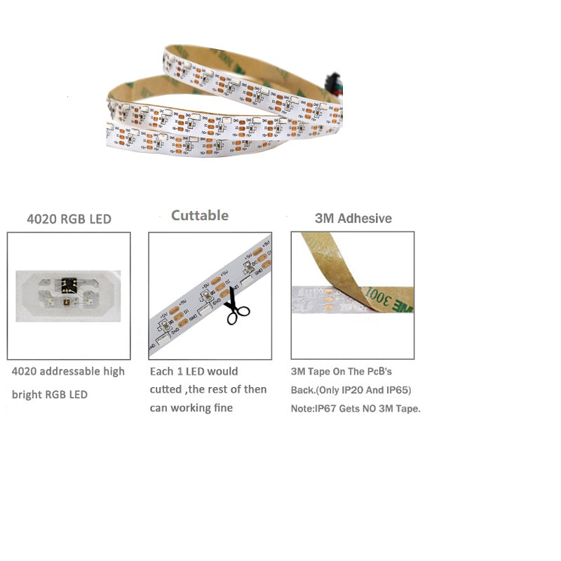 SK6812 side addressable digital pixel led strip