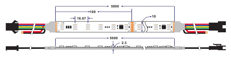 SM16512 DMX512 led strip light