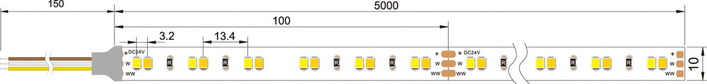SMD2835 dual color LED strip
