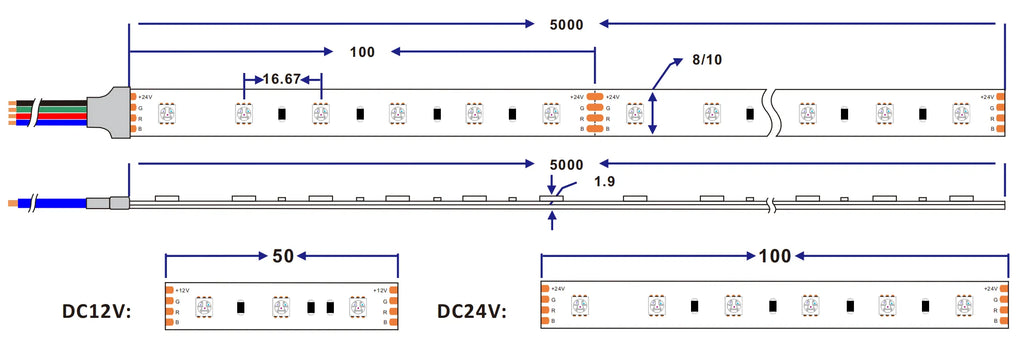 SMD3838 RGB LED Strip