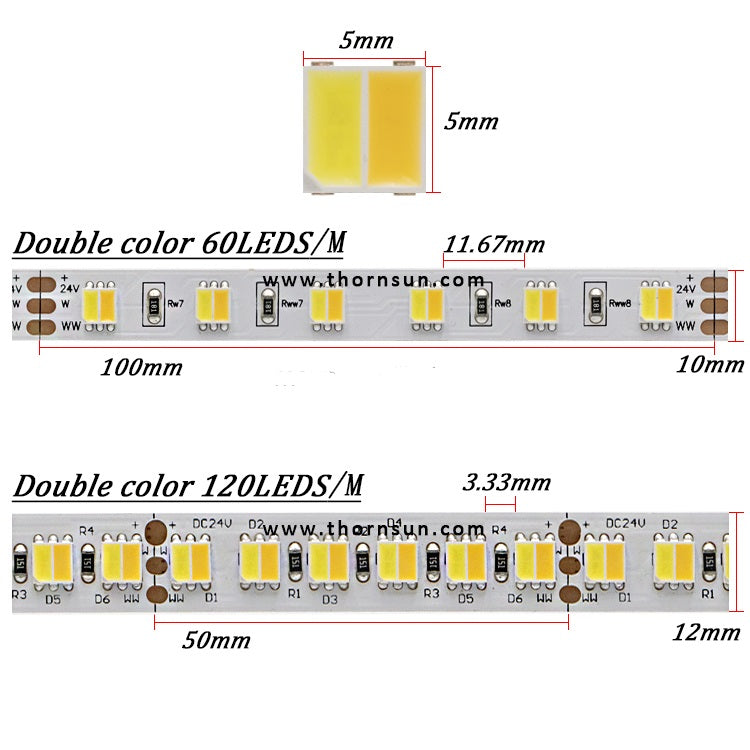 SMD5050 dual color LED strip