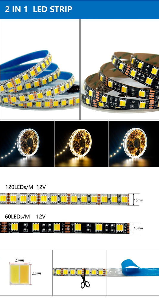 SMD5050 dual color LED strip