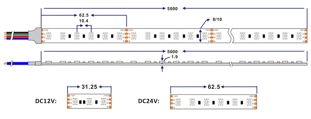 SMD3838 RGB LED Strip