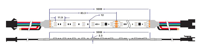 UCS512B3 DMX512 led strip light