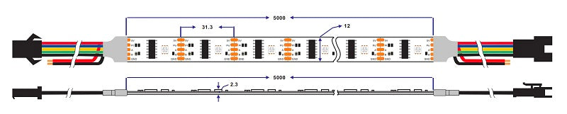UCS512C4 DMX512 led strip light